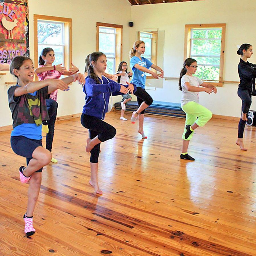 campers dancing in dance studio