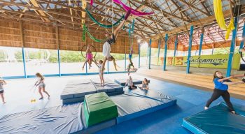 campers doing gymnastics