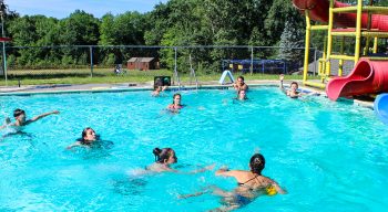 Kids in swimming pool